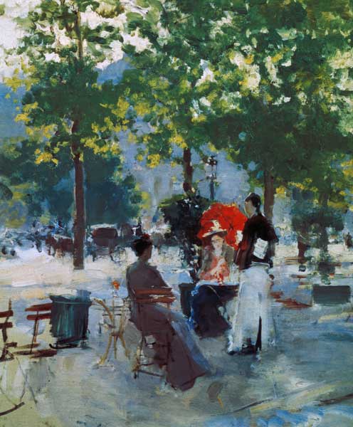 Café in Paris a Konstantin Alexejewitsch Korowin