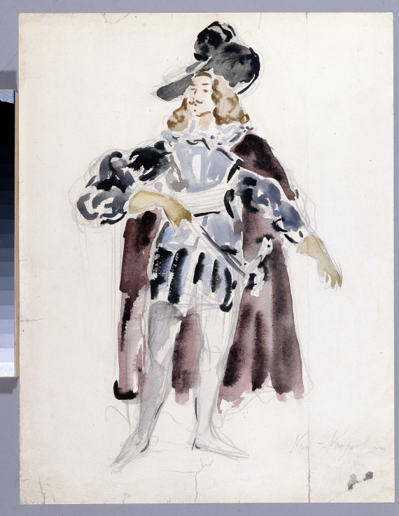 Costume design for the opera The stone Guest by A. Dargomyzhsky a Konstantin Alexejewitsch Korowin