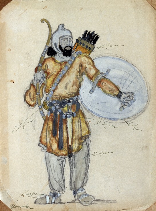 Costume design for the opera Prince Igor by A. Borodin a Konstantin Alexejewitsch Korowin