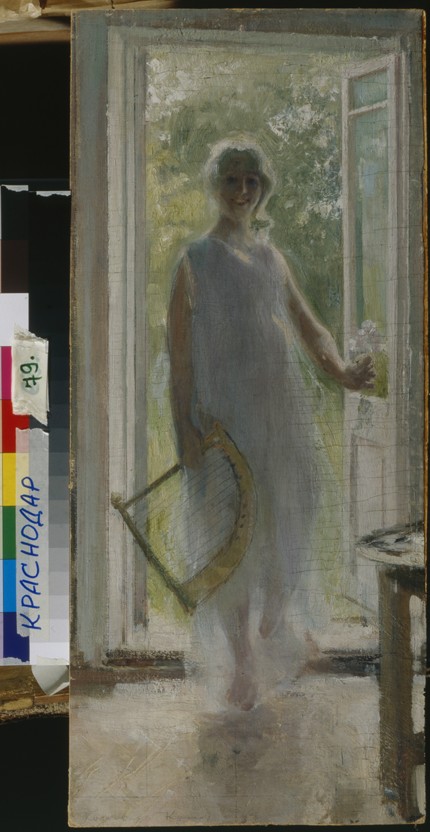 A Girl on the Doorstep a Konstantin Alexejewitsch Korowin