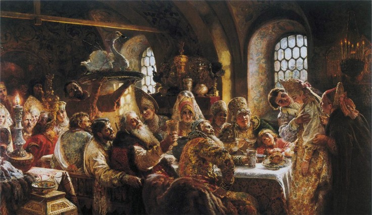 Boyar Wedding Feast a Konstantin Jegorowitsch Makowski