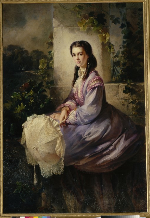Portrait of Countess S.L. Stroganova a Konstantin Jegorowitsch Makowski