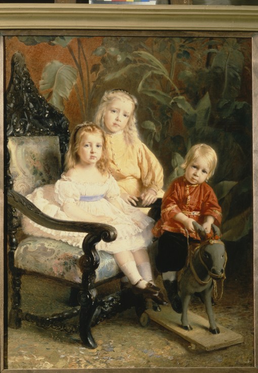 Portrait of the Stasov's Children a Konstantin Jegorowitsch Makowski