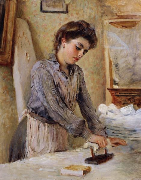 Woman Ironing a Konstantin Jegorowitsch Makowski