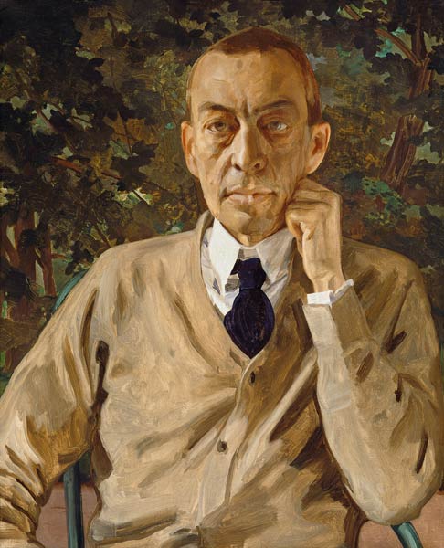 Portrait of the composer Rachmaninow. a Konstantin Somow