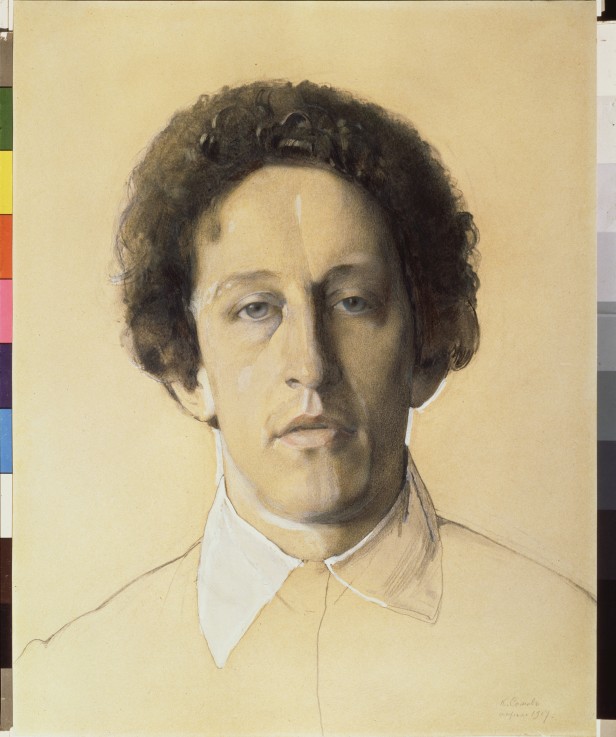 Portrait of the poet Alexander Blok (1880-1921) a Konstantin Somow