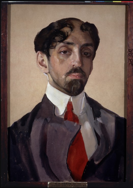 Portrait of the poet Mikhail Kuzmin (1875-1936) a Konstantin Somow