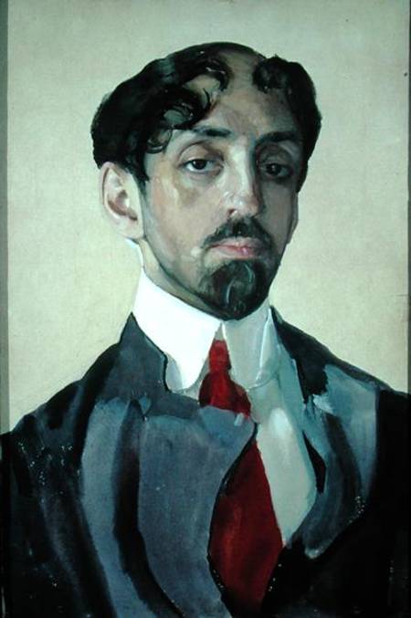 Portrait of Mikhail Kuzmin (1875-1936) a Konstantin Somow