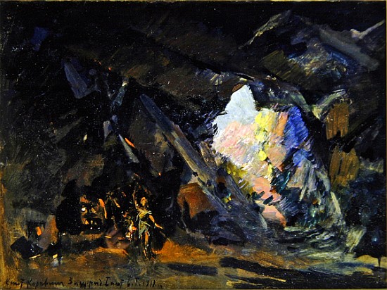 Stage design for the opera ''Siegfried'' R. Wagner a Konstantin Alekseevich Korovin