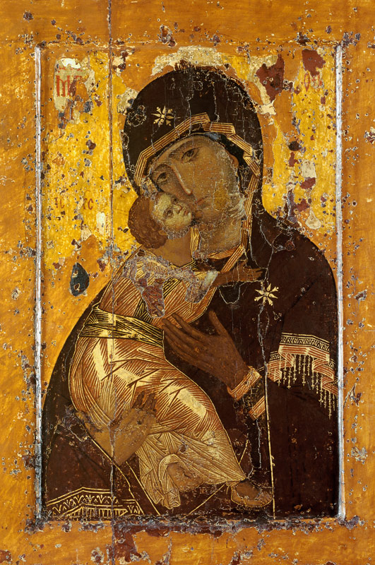 Gottesmutter von Wladimir (Detail) a Konstantinopel pittura di icone