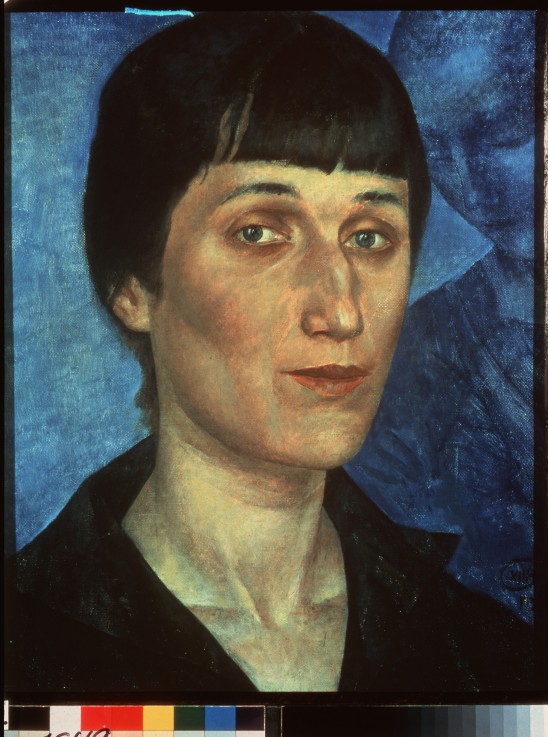 Portrait of the Poetess Anna Akhmatova (1889-1966) a Kosjma Ssergej. Petroff-Wodkin