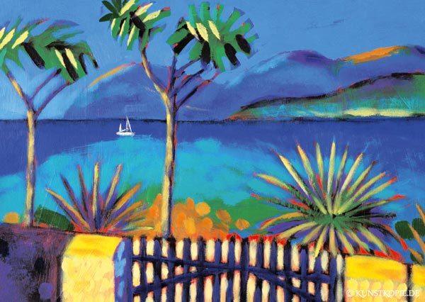 Mediterranean Garden als Kunstpostkarte a cartoline