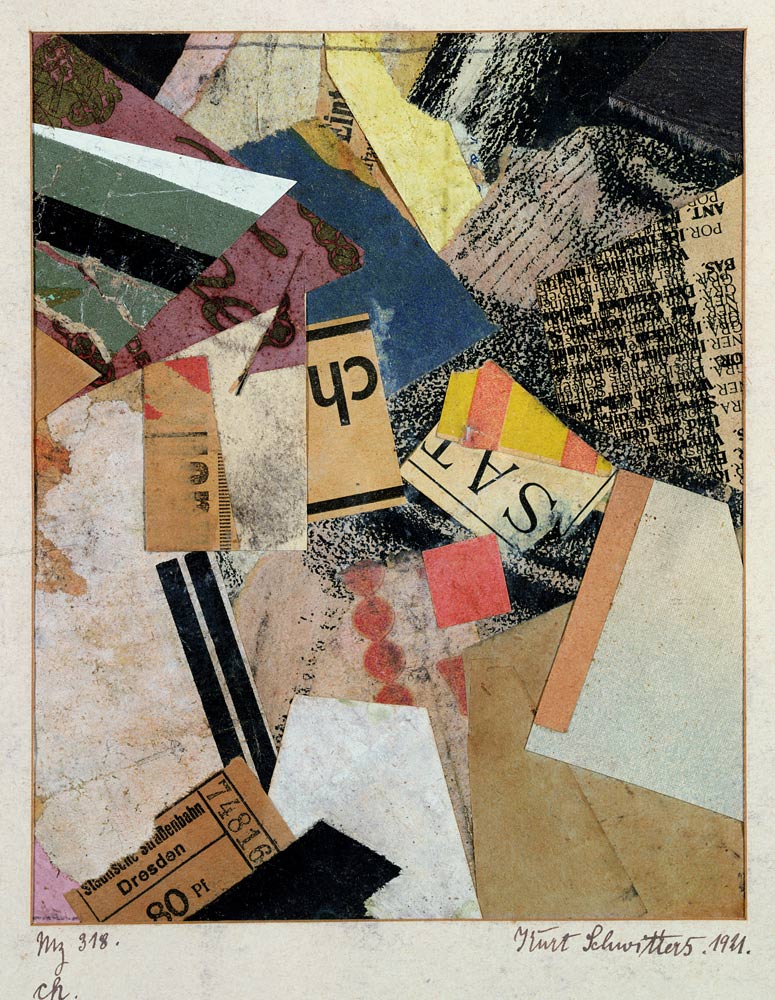 MZ 318 CH., 1921 (collage) a Kurt Schwitters
