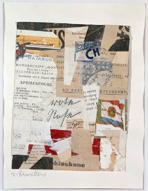 The Red Rose, c.1933-34 (collage) a Kurt Schwitters