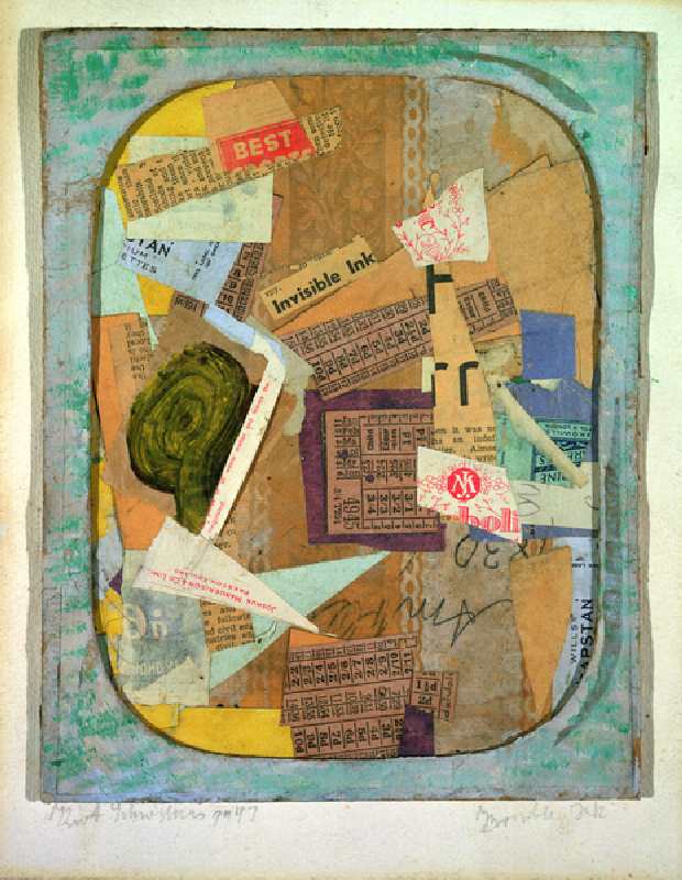 Invisible Ink, 1947 (collage) a Kurt Schwitters