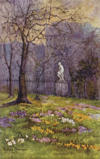 Crocuses in Early Spring, St Jamess Park a Lady Victoria Marjorie Harriet Manners