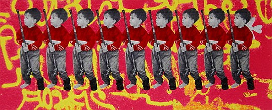 Children of War, children of peace, 1996 (silkscreen on canvas) (see also 279269)  a Laila  Shawa