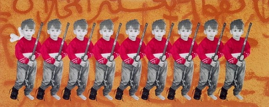 Children of War, children of peace, 1996 (silkscreen on canvas) (see also 279271)  a Laila  Shawa