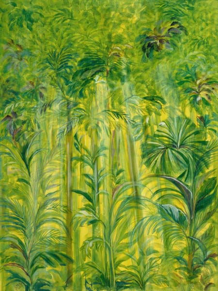 Rain Forest, Malaysia, 1990 (acrylic on canvas)  a Laila  Shawa