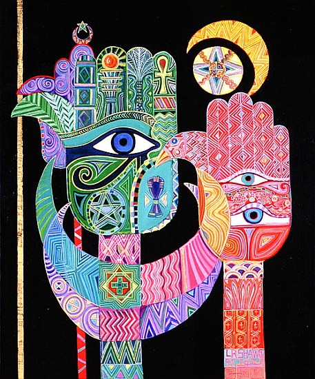 Symbols, 1992 (acrylic on canvas)  a Laila  Shawa
