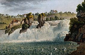 The Rheinfall at Schaffhausen a Landschaftsmaler