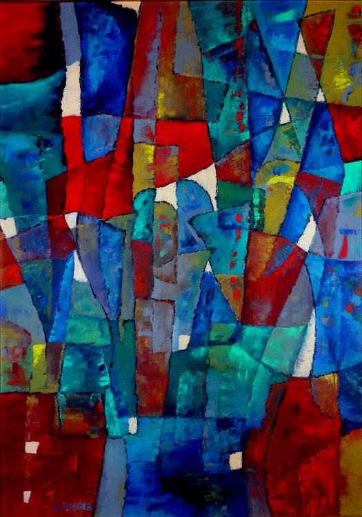 Abstrakt I – rot, grün, blau
70 x 100 cm a Peter Lanzinger
