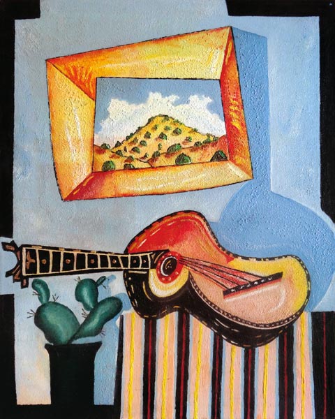 Gitarre und Kaktus a Peter Lanzinger
