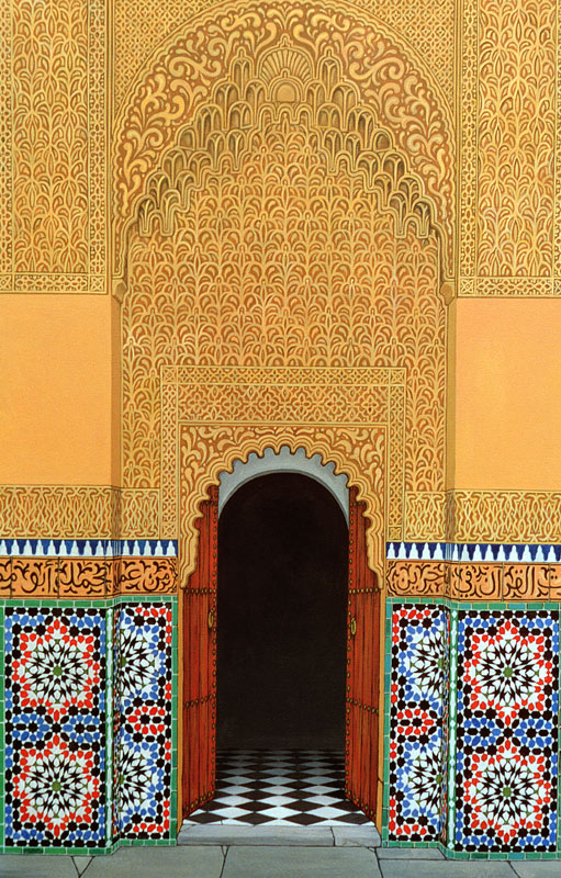 Door, Marrakech, 1998 (acrylic on linen)  a Larry  Smart