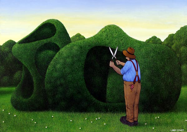 Moore Topiary (acrylic on linen)  a Larry  Smart