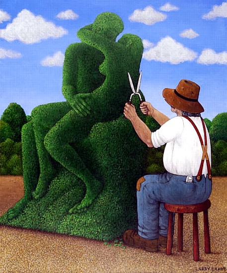 Topiary Kiss (acrylic on linen)  a Larry  Smart