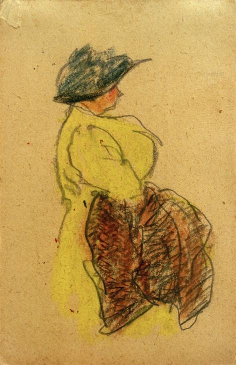 Ohne Titel (Frau in Gelb, von rechts)  a László Moholy-Nagy