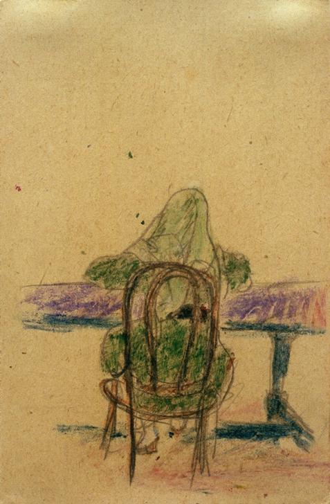 Ohne Titel (Mädchen am Tisch sitzend, von hinten)  a László Moholy-Nagy