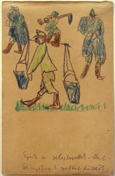 Ohne Titel (Soldat, Wassereimer tragend) a László Moholy-Nagy