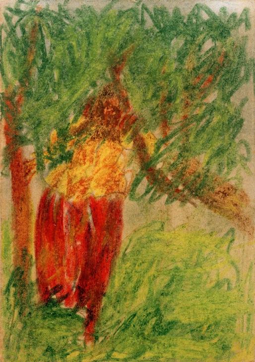 Ohne Titel (Unterm Baum stehende Frau)  a László Moholy-Nagy