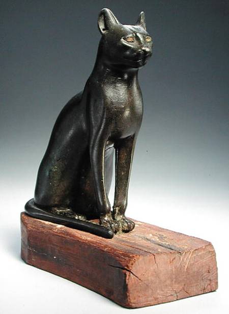 Seated cat a Late Period Egyptian