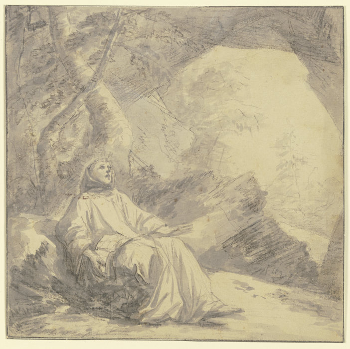 Der Heilige Franziskus in der Höhle a Laurent de La Hire