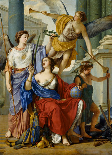 Allegory of the Regency of Anne of Austria (1601-66) a Laurent de La Hire or La Hyre