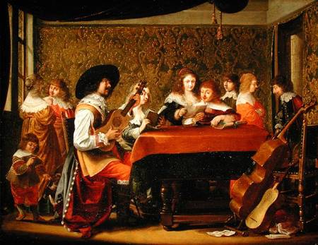Interior with Musicians and Singers a Laurentius de Neter