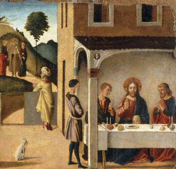 L.Bastiani / Christ at Emmaus / Paint. a Lazzaro Bastiani