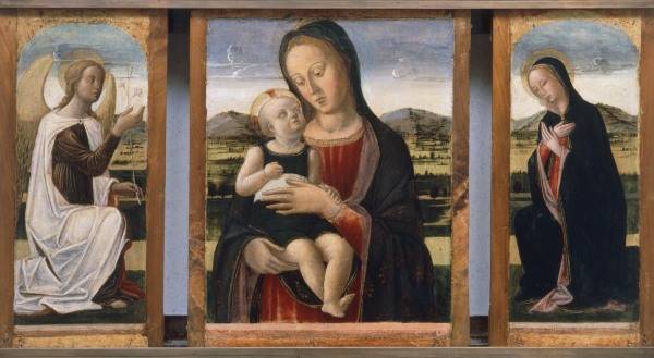 L.Bastiani /Mary w.Child & Annunciation a Lazzaro Bastiani