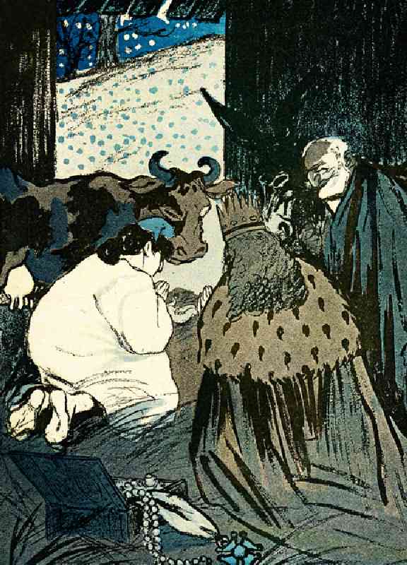 Emile Loubet and Marianne welcome the wise men into the Manger, 1905. (litho) a Leal de Camara