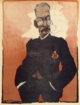 General Andre, French Minister for War, caricature from LAssiette au Beurre, 12 July, 1902 (colour l