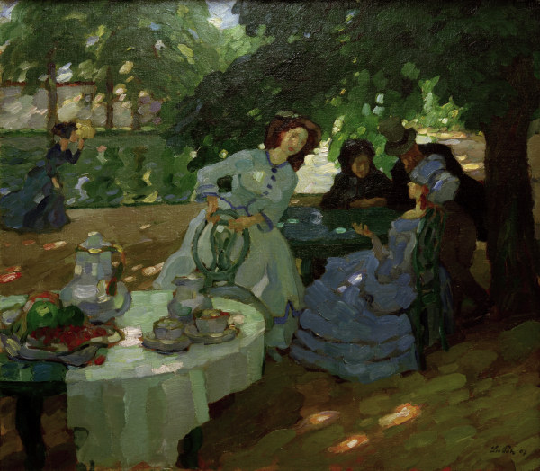 Fruehstueck im Freien, 1907. a Leo Putz