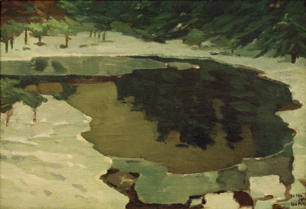 Moorsee im Winter, 1901. a Leo Putz