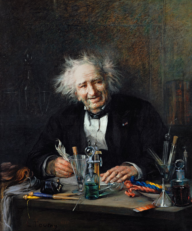 Portrait of Michel-Eugene Chevreul (1786-1889) a Leon Auguste Tourny