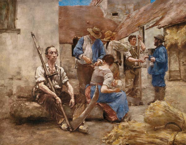 Paying the Harvesters (sketch) a Leon Augustin Lhermite