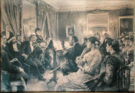 The Quartet or The Musical Evening at the House of Amaury Duval a Leon Augustin Lhermite
