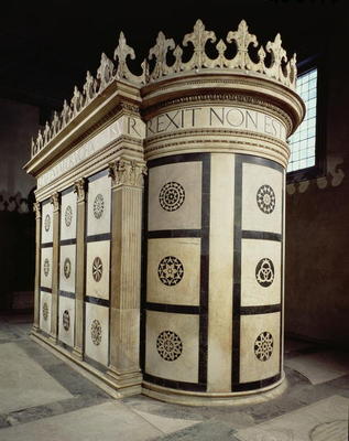 The Little Temple of the Holy Sepulcre in the Capella Rucellai, 1467 (marble) a Leon Battista Alberti
