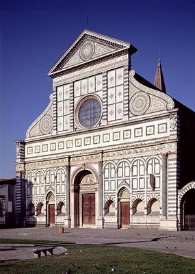 View of the facade, c.1456-70 (photo) a Leon Battista Alberti