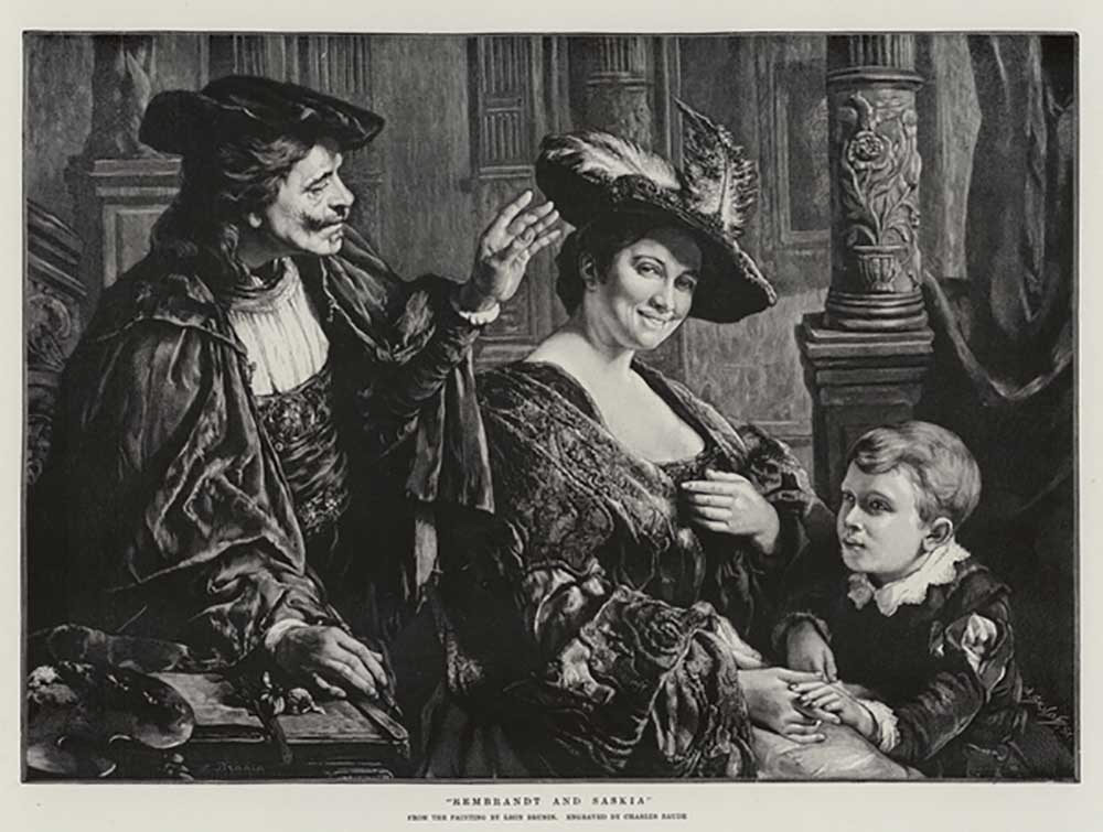 Rembrandt and Saskia a Leon Brunin